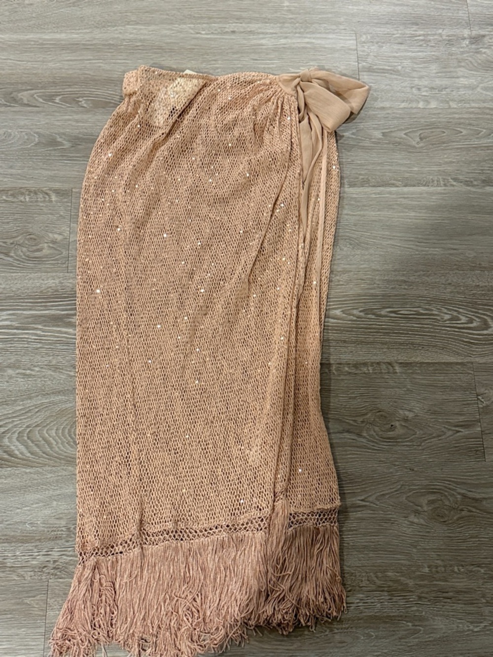 Ramy Brook Blush Knit Fringe Swim Coverup
